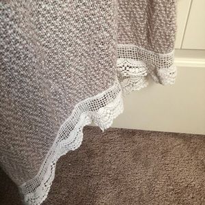 Knit Lace Trim Cardigan